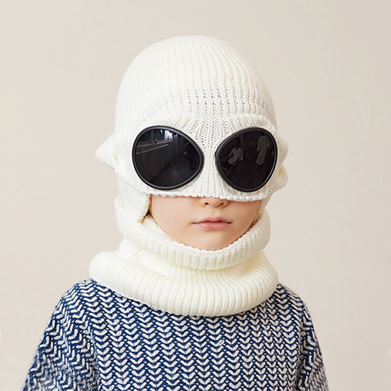 Unisex Scarf Beanie With Goggles - image 2