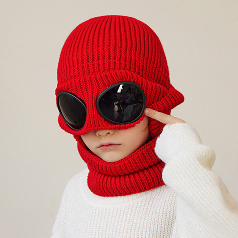 Unisex Scarf Beanie With Goggles - image 4