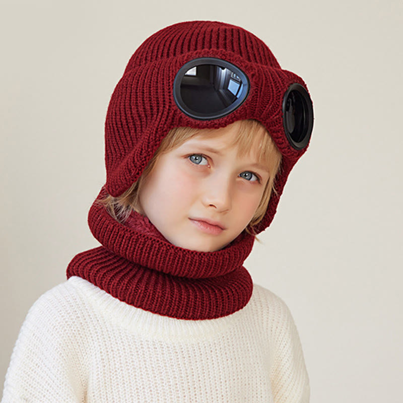 Unisex Scarf Beanie With Goggles - image 5