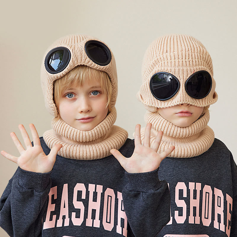 Unisex Scarf Beanie With Goggles - image 14