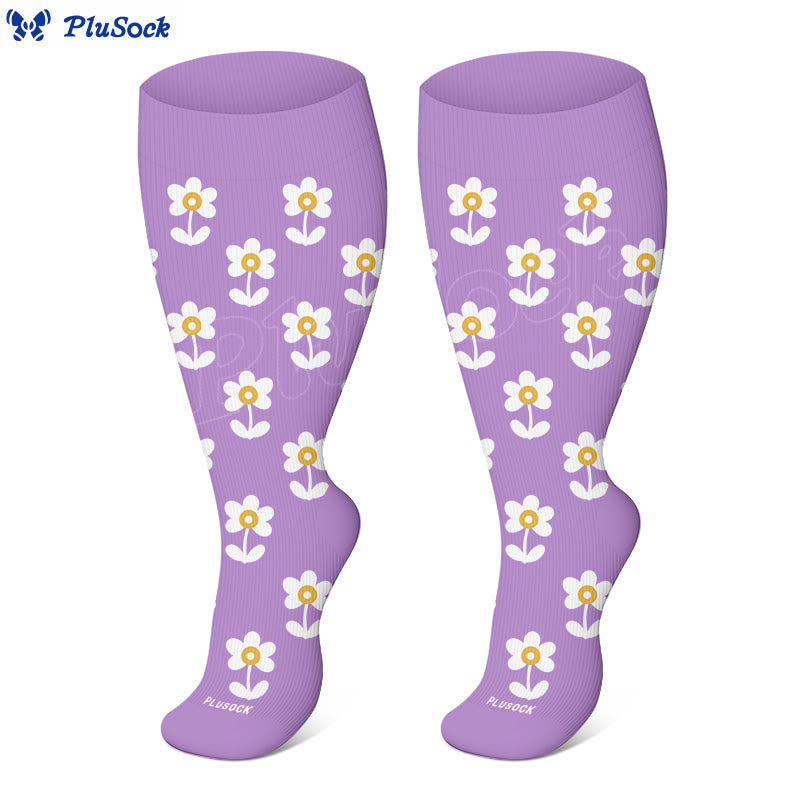 Plus Size Floral Trio Compression Socks - image 11