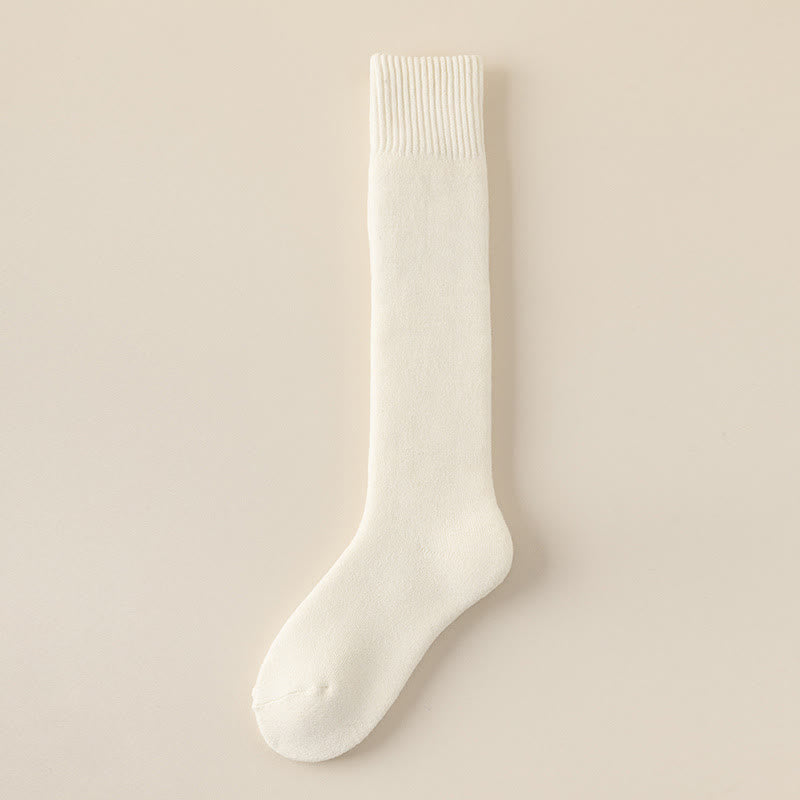 Cashmere Warm Knee High Socks - White - EU39-44(US6-10) - image 13