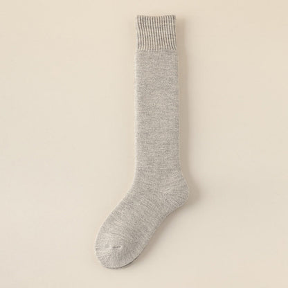 Cashmere Warm Knee High Socks - Grey - EU39-44(US6-10) - image 17