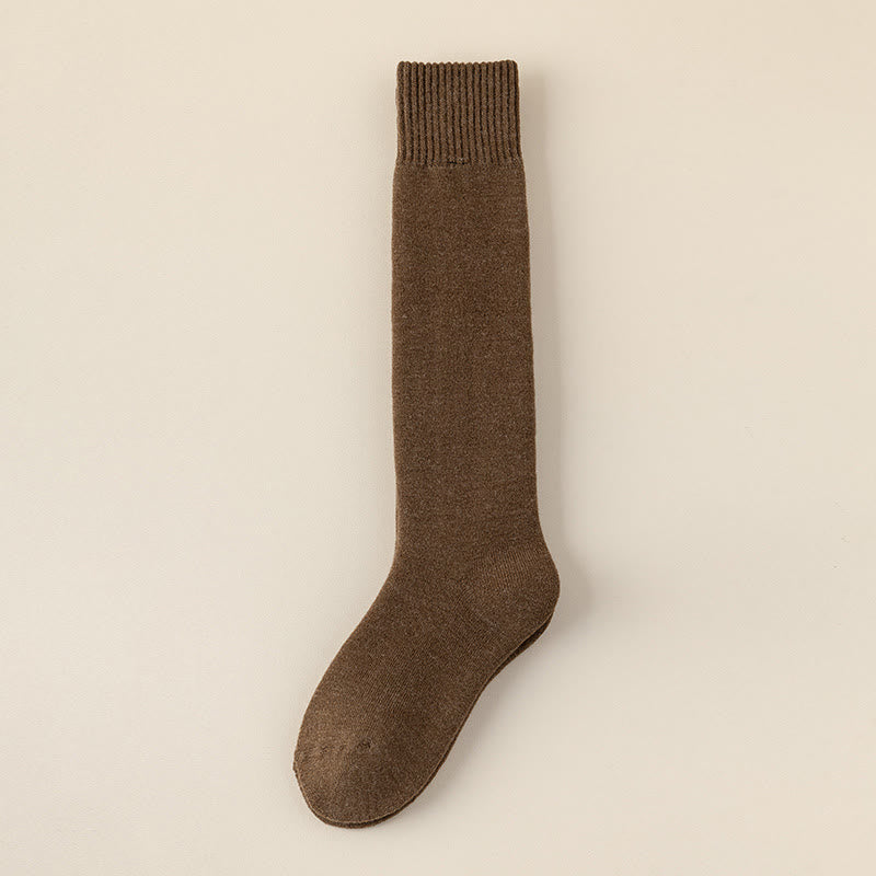 Cashmere Warm Knee High Socks - Coffee - EU39-44(US6-10) - image 20