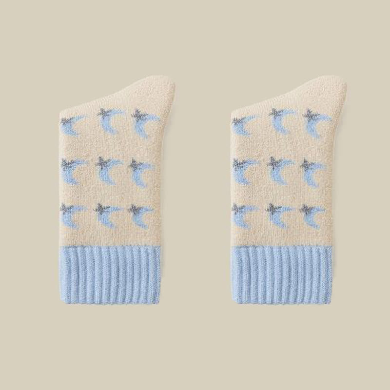 Extra Thick Cashmere Quarter Socks(4 Pairs) - Apricot - EU36-40(US3-7) - image 9