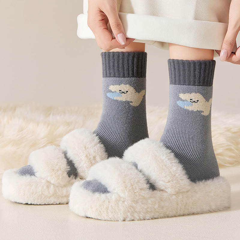 Extra Thick Cashmere Quarter Socks(4 Pairs) - image 6