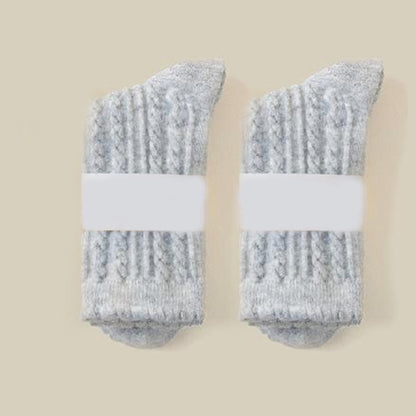 Plush Soft Quarter Socks(3 Pairs) - Light Gray - EU36-40(US3-7) - image 15