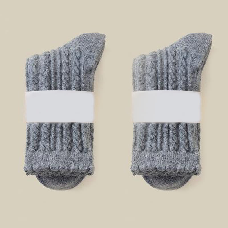 Plush Soft Quarter Socks(3 Pairs) - Grey - EU36-40(US3-7) - image 11
