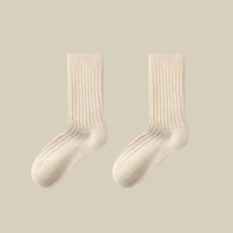 Cozy Sheep Wool Quarter Socks(3 Pairs) - Beige - EU39-44(US6-10) - image 10