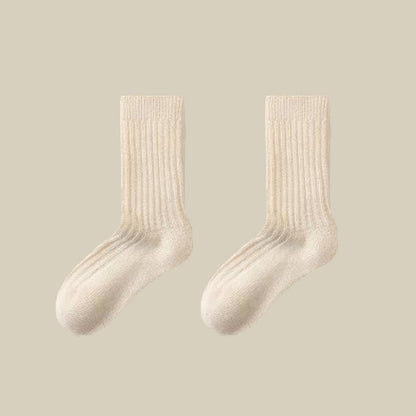Cozy Sheep Wool Quarter Socks(3 Pairs) - Beige - EU39-44(US6-10) - image 10