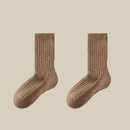 Cozy Sheep Wool Quarter Socks(3 Pairs) - Khaki - EU39-44(US6-10) - image 14