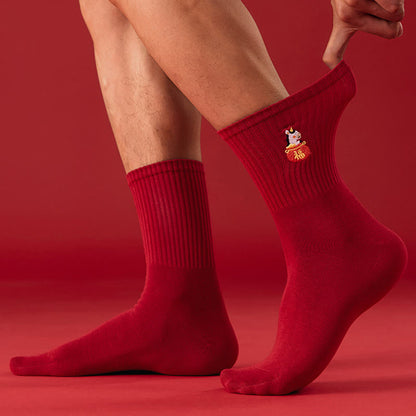 Lucky Red Quarter Socks(5 Pairs) - image 1