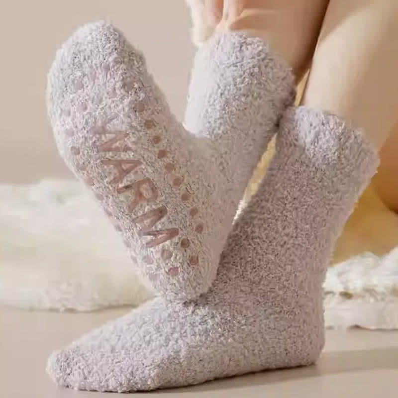 Anti Slip Sole Sleep Socks(4 Pairs) - image 1