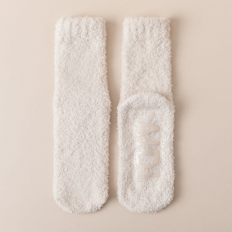 Anti Slip Sole Sleep Socks(4 Pairs) - Apricot - EU36-40(US3-7) - image 16