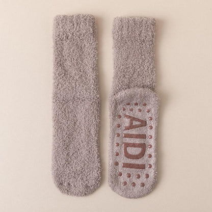 Anti Slip Sole Sleep Socks(4 Pairs) - Coffee - EU36-40(US3-7) - image 20