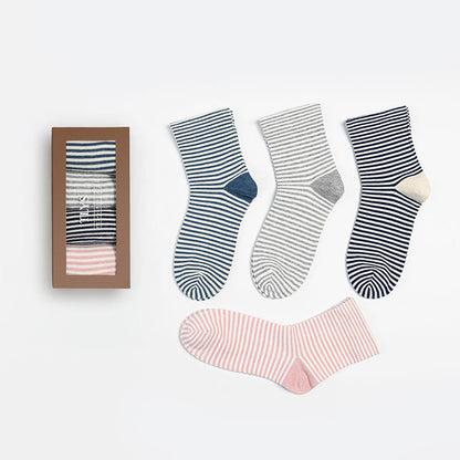 Wide Stripe Sleep Socks(4 Pairs) - image 7