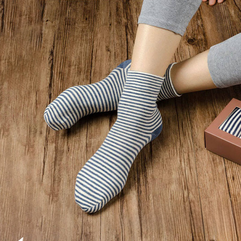 Wide Stripe Sleep Socks(4 Pairs) - image 3