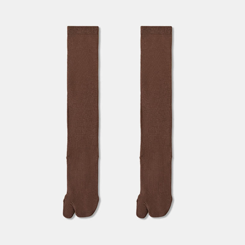 Tabi Knee High Sleep Socks(3 Pairs) - Coffee - EU36-40(US3-7) - image 13