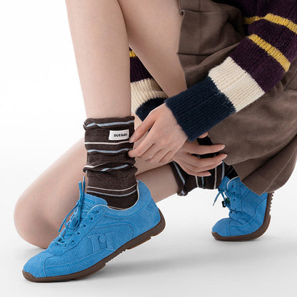 Stylish Contrast Sleep Socks(5 Pairs) - image 9