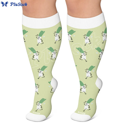 Plus Size Cute Veggie Fun Compression Socks(3 Pairs) - image 2