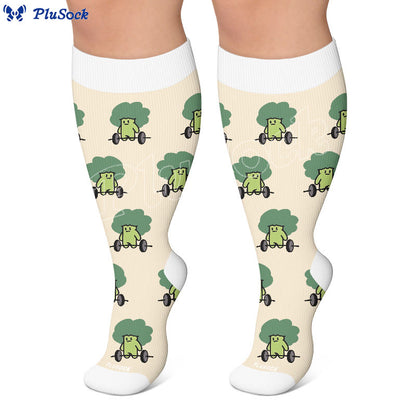 Plus Size Cute Veggie Fun Compression Socks(3 Pairs) - image 3
