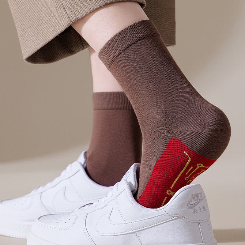 Elastic Cuff Quarter Socks(5 Pairs) - image 8