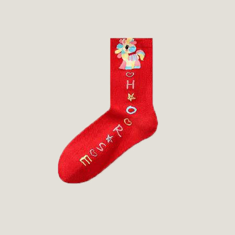 Rainbow Horse Quarter Socks(6 Pairs) - image 11