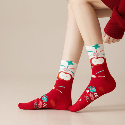 New Year Best Wishes Quarter Socks(5 Pairs) - image 12