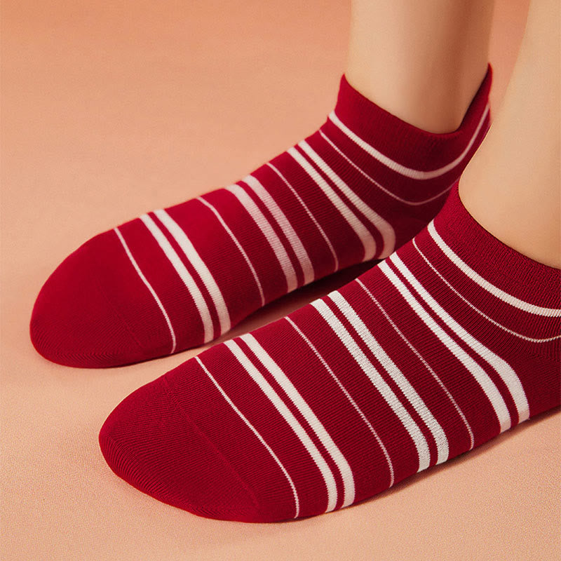 Festive Red Ankle Socks(5 Pairs) - image 6