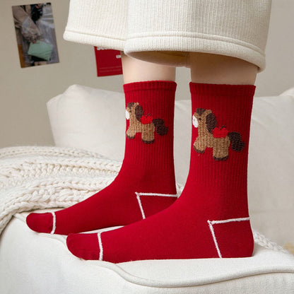 Cartoon Pony Quarter Socks(5 Pairs) - image 2