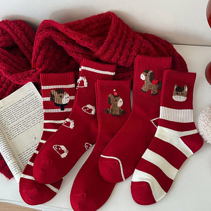 Cartoon Pony Quarter Socks(5 Pairs) - Multicolor - EU36-40(US3-7) - image 11