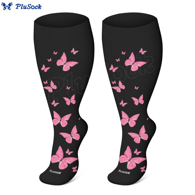 Plus Size Butterfly Compression Socks - image 11
