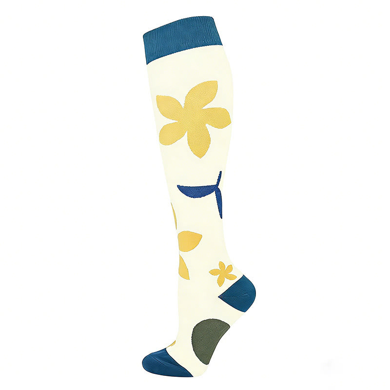 Graffiti Compression Socks(4 Pairs) - Apricot - EU40-44(US7-10) - image 2