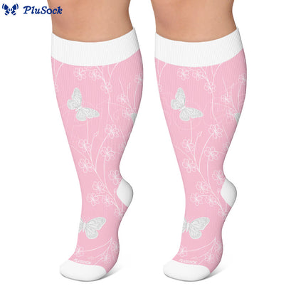 Plus Size Butterflies Beetles Compression Socks(3 Pairs) - image 3