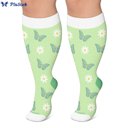 Plus Size Butterflies Beetles Compression Socks(3 Pairs) - image 4