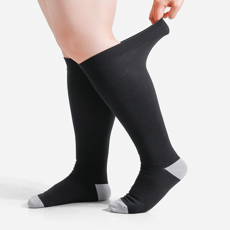 Plus Size Soft Bamboo Fiber Compression Socks - image 1