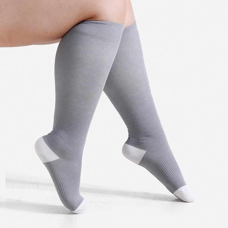 Plus Size Soft Bamboo Fiber Compression Socks - image 14