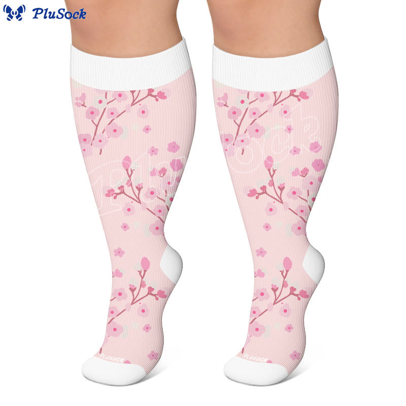 Plus Size Spring Petal Compression Socks(3 Pairs) - image 2