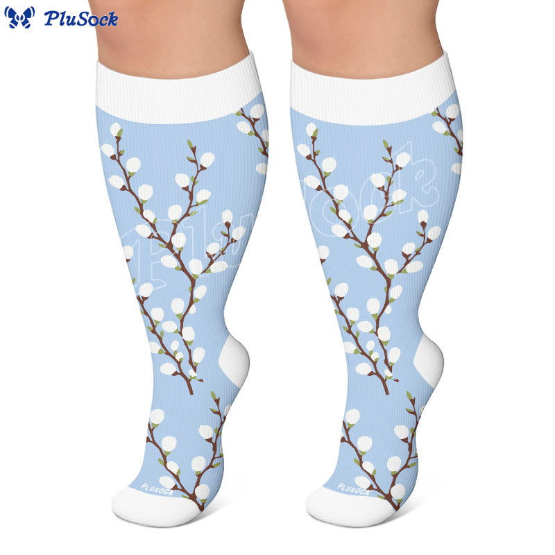 Plus Size Spring Petal Compression Socks(3 Pairs) - image 4