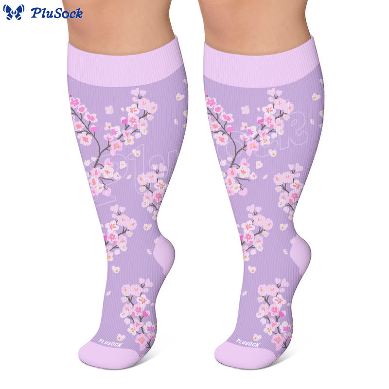 Plus Size Spring Petal Compression Socks(3 Pairs) - image 3