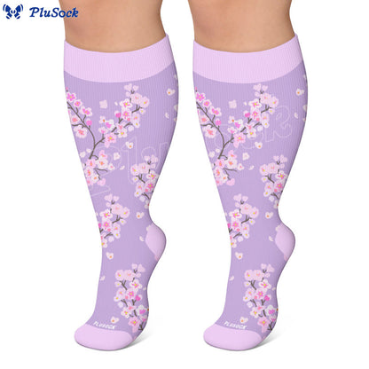 Plus Size Spring Petal Compression Socks(3 Pairs) - image 3
