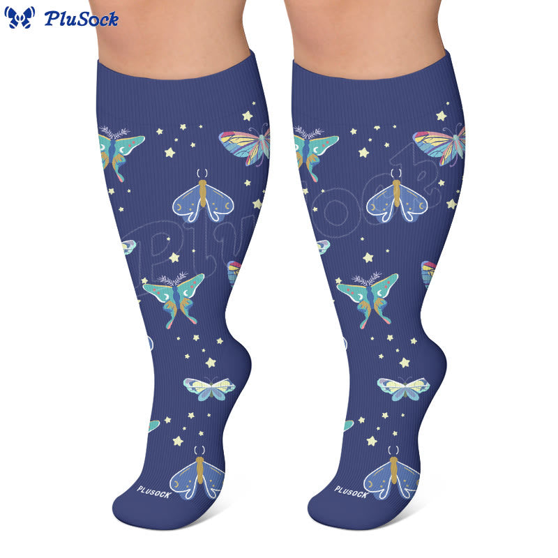 Plus Size Butterfly Bee Compression Socks(3 Pairs) - image 4