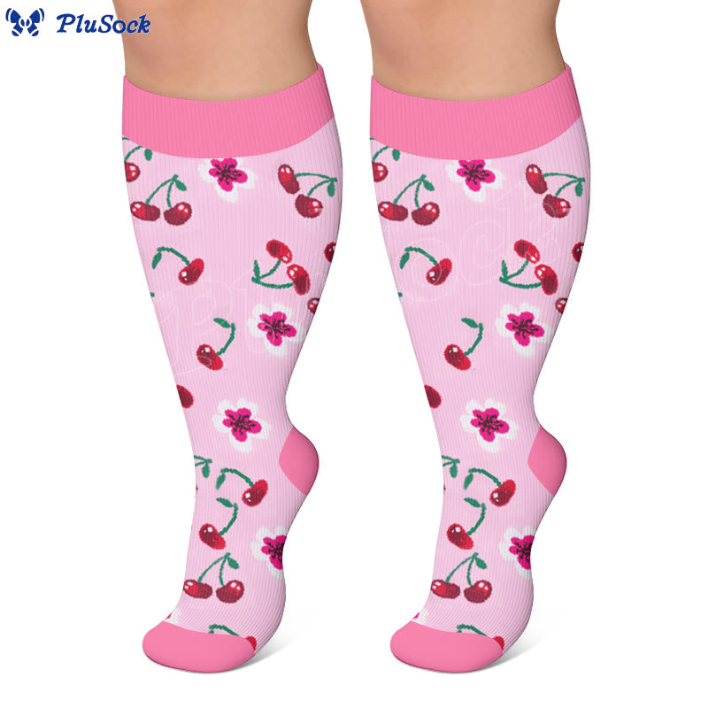 Plus Size Floral Touch Compression Socks - image 1
