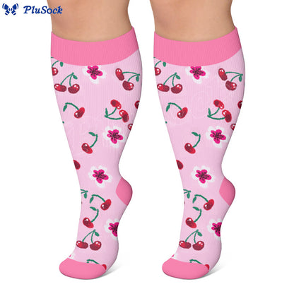 Plus Size Floral Touch Compression Socks - image 1