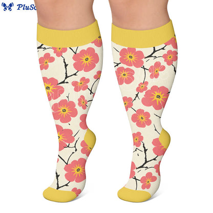 Plus Size Floral Touch Compression Socks - image 3