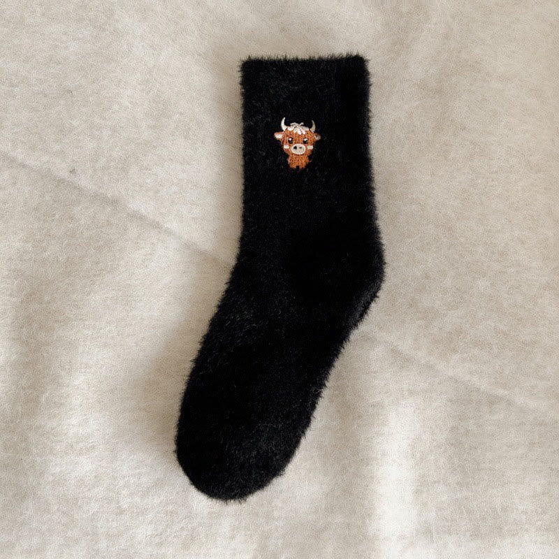 Cozy Cow Quarter Socks(5 Pairs) - Black - EU36-42(US3-8.5) - image 9