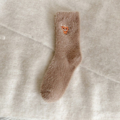 Cozy Cow Quarter Socks(5 Pairs) - Brown - EU36-42(US3-8.5) - image 13