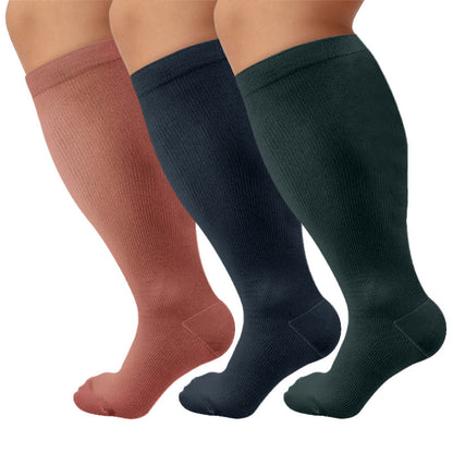Plus Size Wide Calf Compression Socks(3 Pairs) - image 2