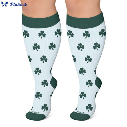 Plus Size Shamrock Compression Socks - image 3