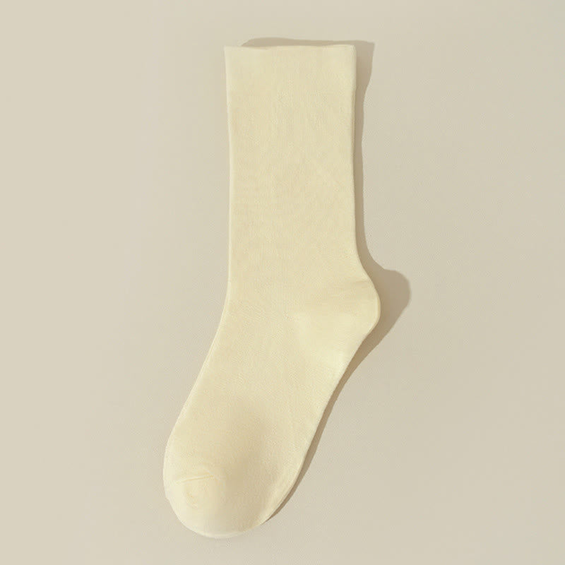 Skin Friendly Cotton Sleep Socks(8 Pairs) - Yellow - EU36-40(US3-7) - image 13